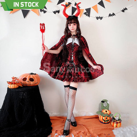 【In Stock】Halloween Cosplay Little Red Riding Hood Cloak Stage Performance Costume Costumes