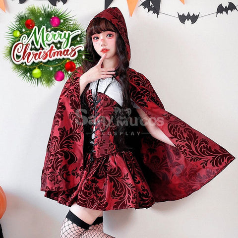 【In Stock】Halloween Cosplay Little Red Riding Hood Cloak Stage Performance Costume Costumes