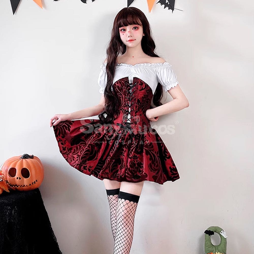 【In Stock】Halloween Cosplay Little Red Riding Hood Cloak Stage Performance Costume Costumes