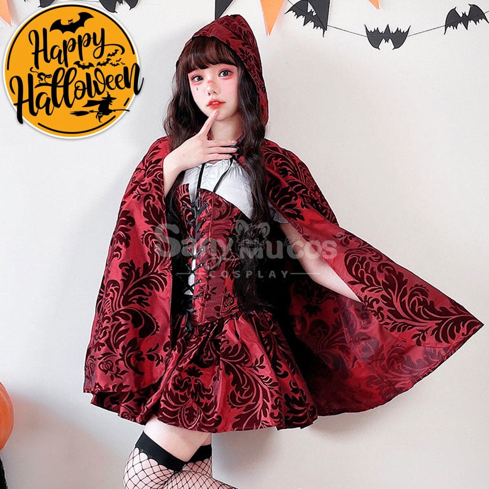 【In Stock】Halloween Cosplay Little Red Riding Hood Cloak Stage Performance Costume Costumes