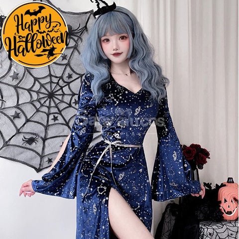 【In Stock】Halloween Cosplay Magician Witch Stage Performance Costume Costumes