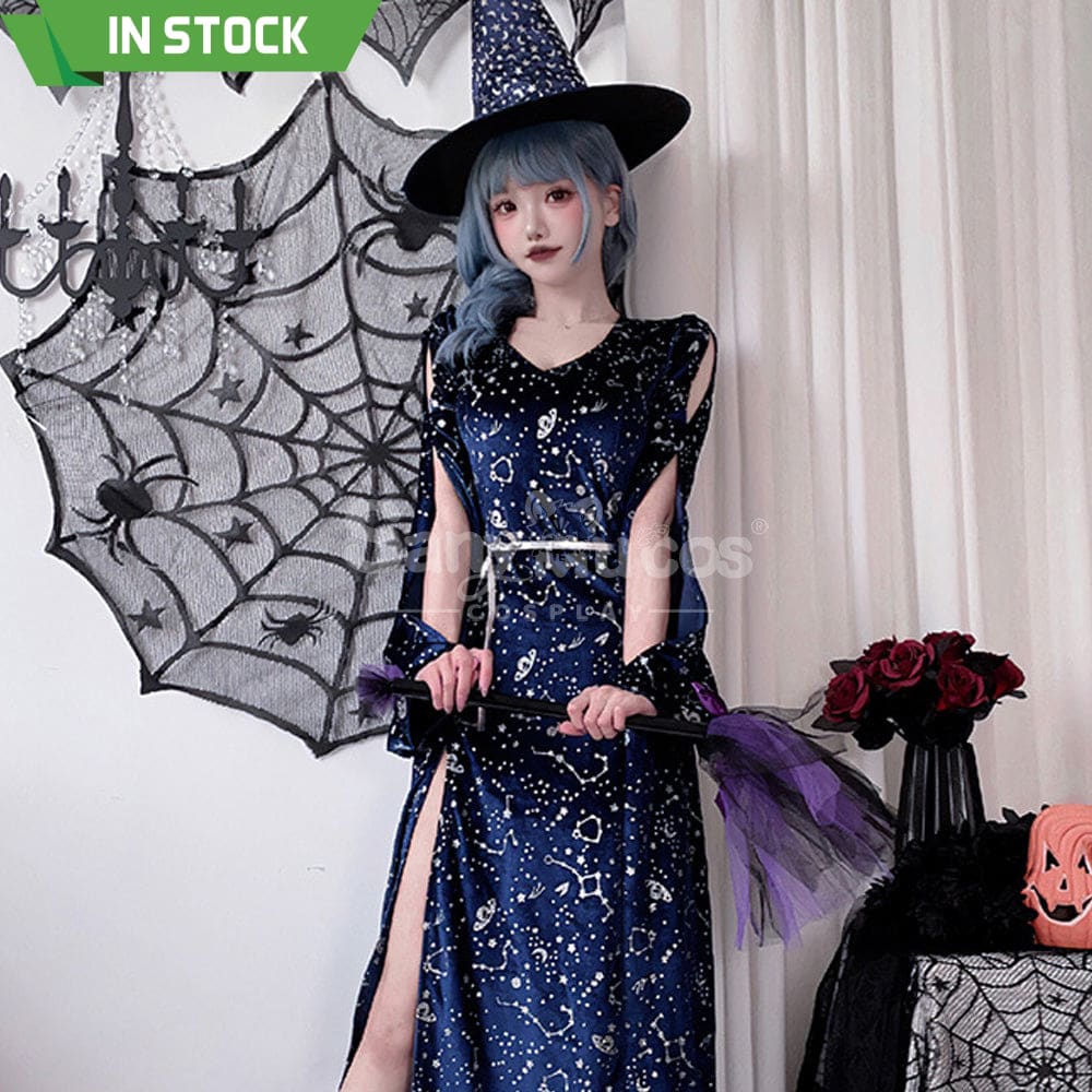 【In Stock】Halloween Cosplay Magician Witch Stage Performance Costume Costumes