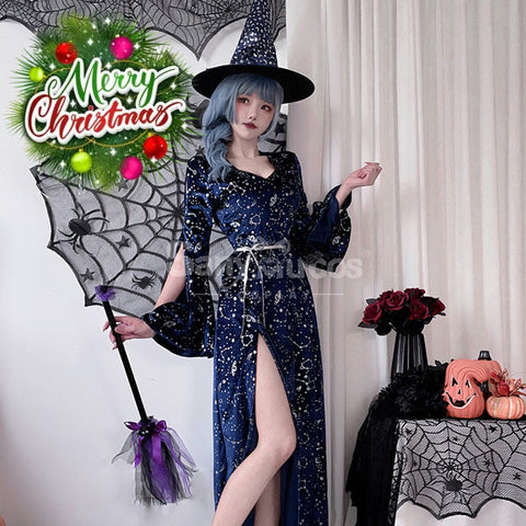 【In Stock】Halloween Cosplay Magician Witch Stage Performance Costume Costumes