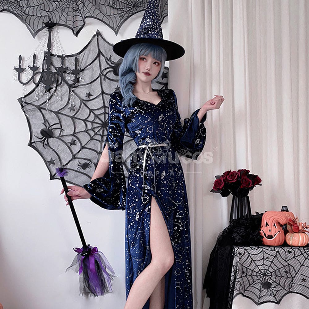 【In Stock】Halloween Cosplay Magician Witch Stage Performance Costume Costumes