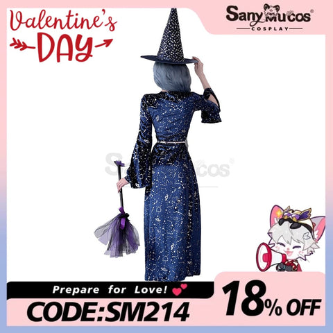 【In Stock】Halloween Cosplay Magician Witch Stage Performance Costume Costumes