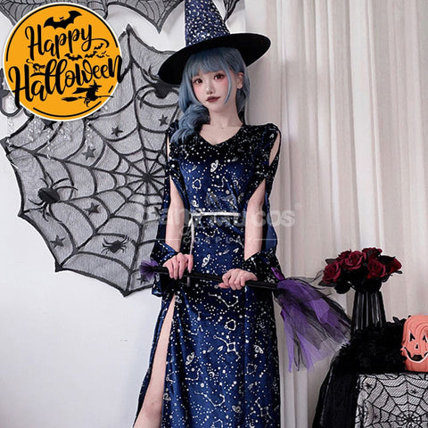 【In Stock】Halloween Cosplay Magician Witch Stage Performance Costume Costumes
