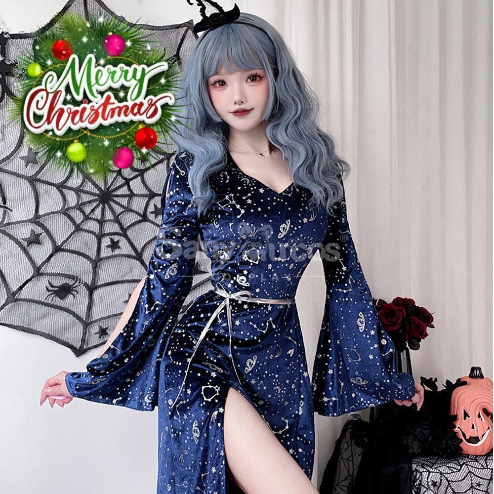 【In Stock】Halloween Cosplay Magician Witch Stage Performance Costume Costumes