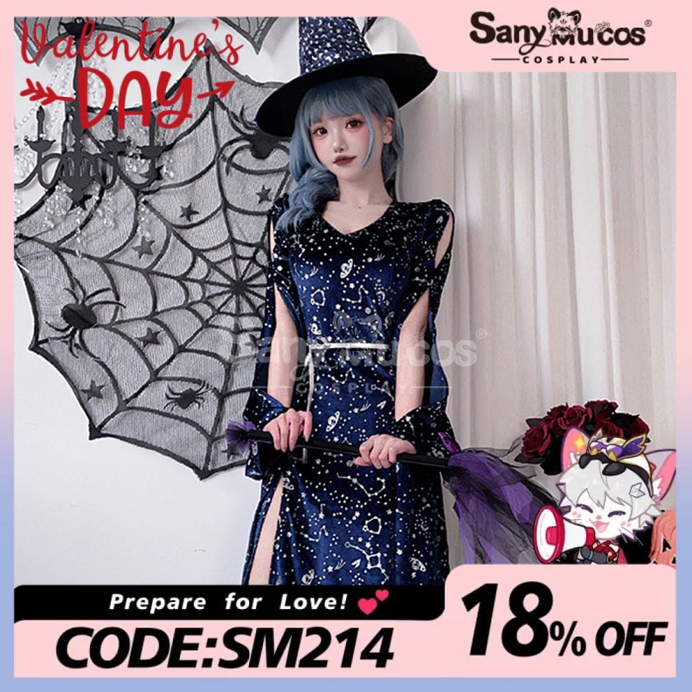 【In Stock】Halloween Cosplay Magician Witch Stage Performance Costume Costumes