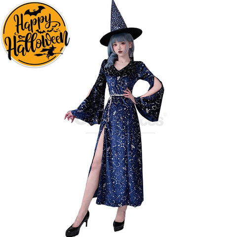 【In Stock】Halloween Cosplay Magician Witch Stage Performance Costume Costumes