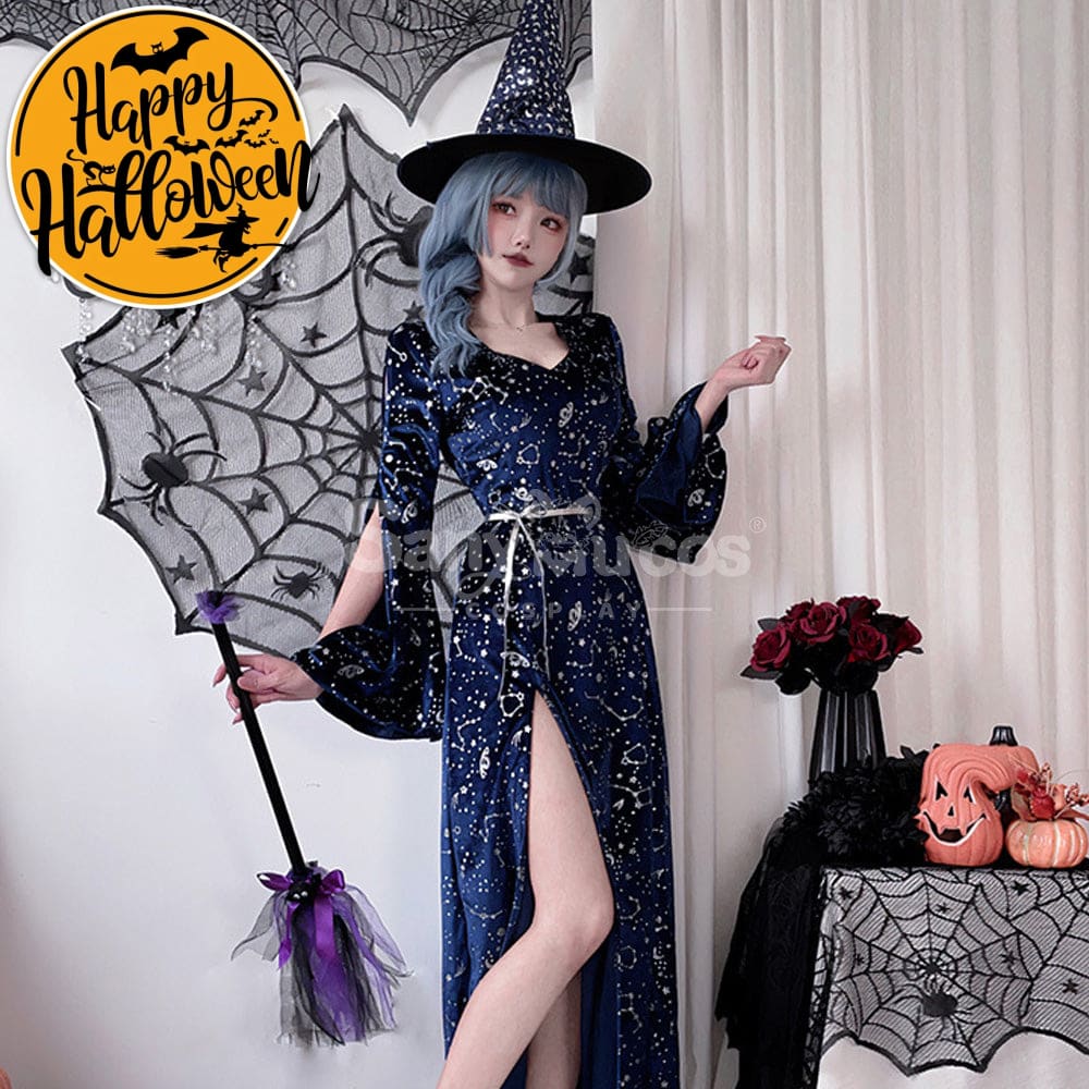 【In Stock】Halloween Cosplay Magician Witch Stage Performance Costume Costumes