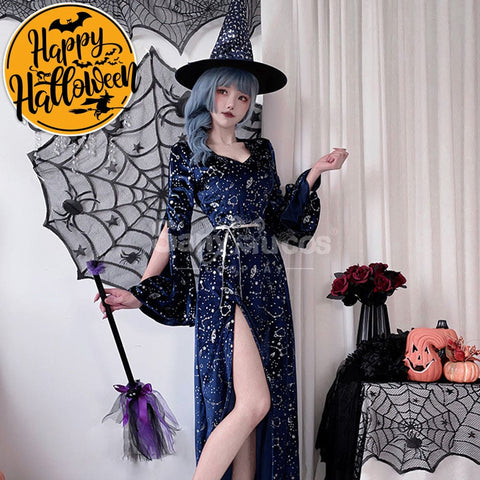 【In Stock】Halloween Cosplay Magician Witch Stage Performance Costume Costumes