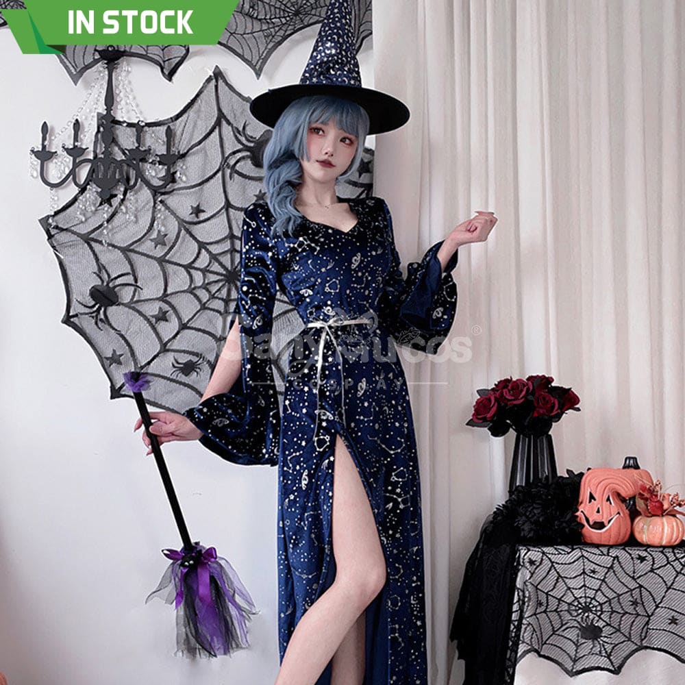 【In Stock】Halloween Cosplay Magician Witch Stage Performance Costume Costumes