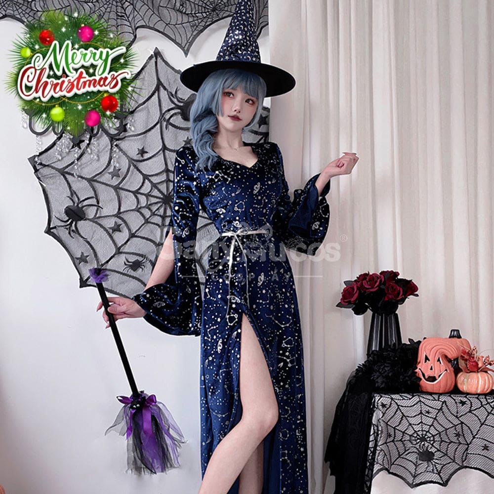 【In Stock】Halloween Cosplay Magician Witch Stage Performance Costume Costumes
