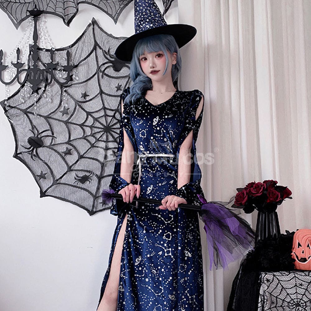 【In Stock】Halloween Cosplay Magician Witch Stage Performance Costume Costumes