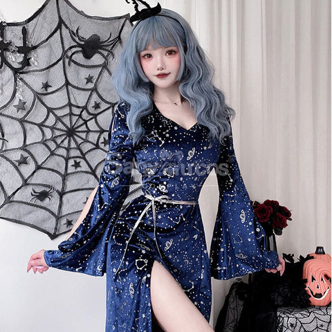 【In Stock】Halloween Cosplay Magician Witch Stage Performance Costume Costumes