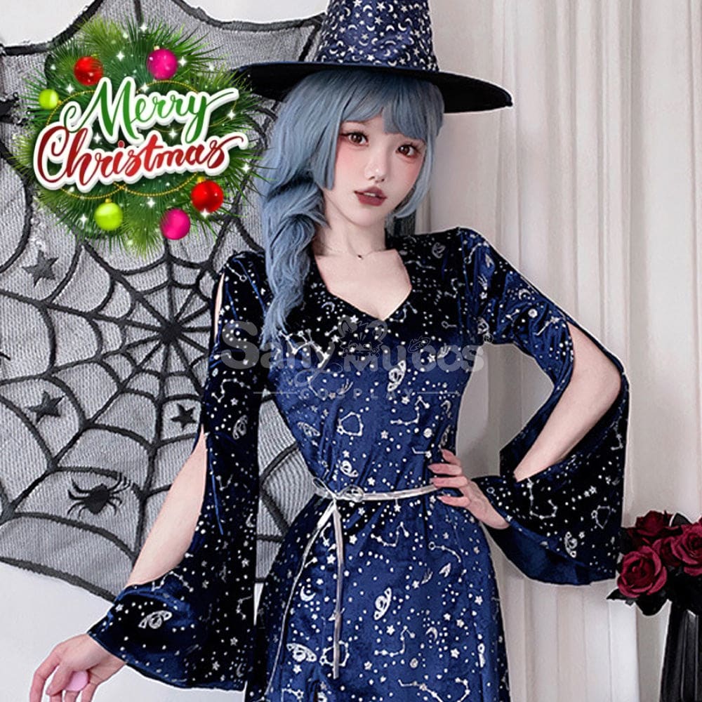 【In Stock】Halloween Cosplay Magician Witch Stage Performance Costume Costumes