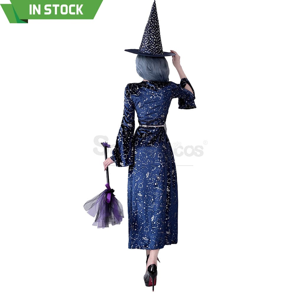 【In Stock】Halloween Cosplay Magician Witch Stage Performance Costume Costumes