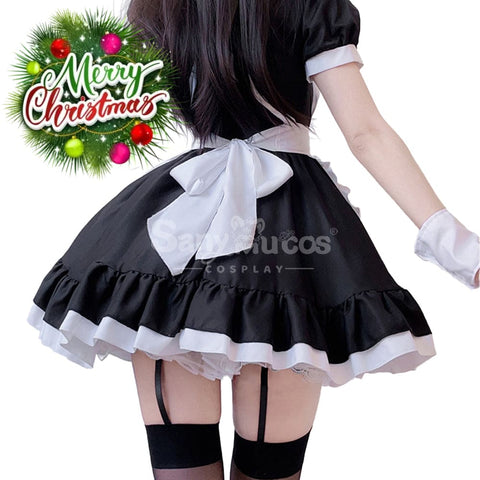 【In Stock】Halloween Cosplay Maid Black And White Dress Stage Performance Costume Costumes