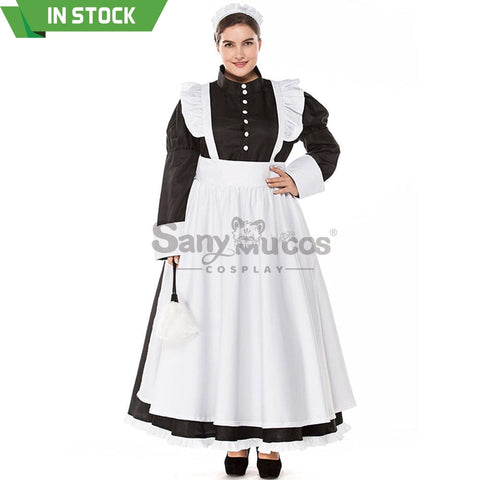 【In Stock】Halloween Cosplay Maid Cafe Dress Costume Plus Size Costumes