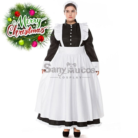 【In Stock】Halloween Cosplay Maid Cafe Dress Costume Plus Size Costumes