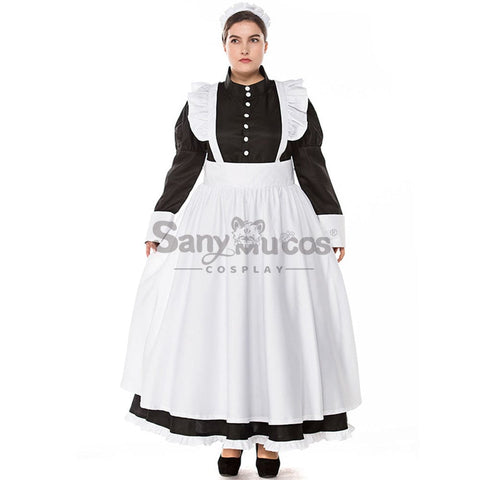 【In Stock】Halloween Cosplay Maid Cafe Dress Costume Plus Size Costumes