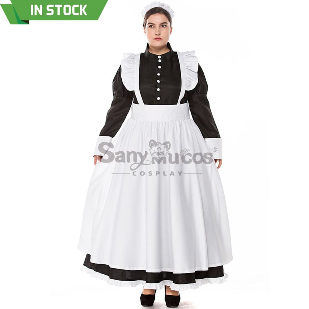 【In Stock】Halloween Cosplay Maid Cafe Dress Costume Plus Size Costumes