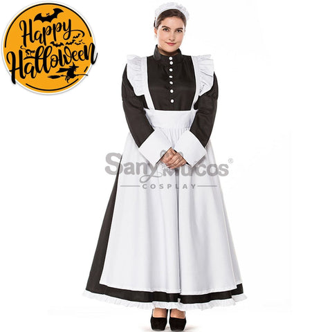 【In Stock】Halloween Cosplay Maid Cafe Dress Costume Plus Size Costumes