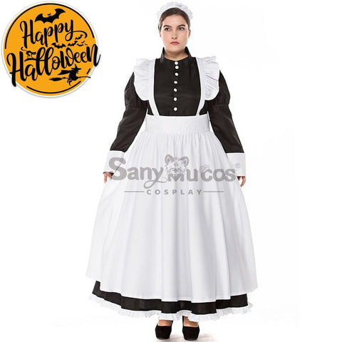 【In Stock】Halloween Cosplay Maid Cafe Dress Costume Plus Size Costumes