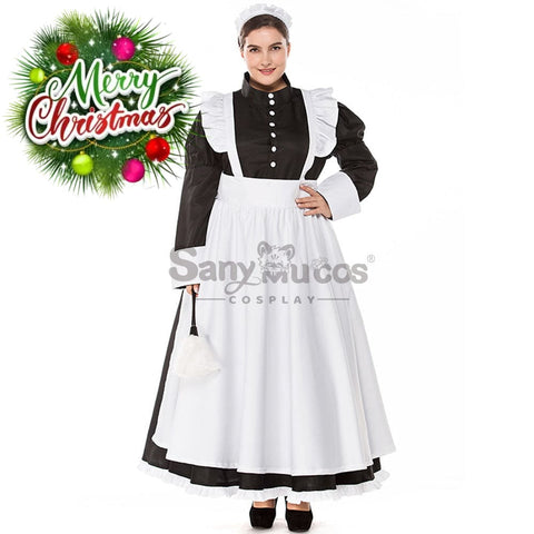 【In Stock】Halloween Cosplay Maid Cafe Dress Costume Plus Size Costumes