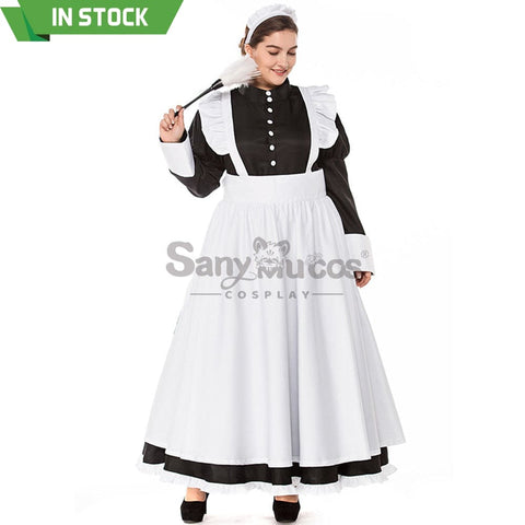 【In Stock】Halloween Cosplay Maid Cafe Dress Costume Plus Size Costumes