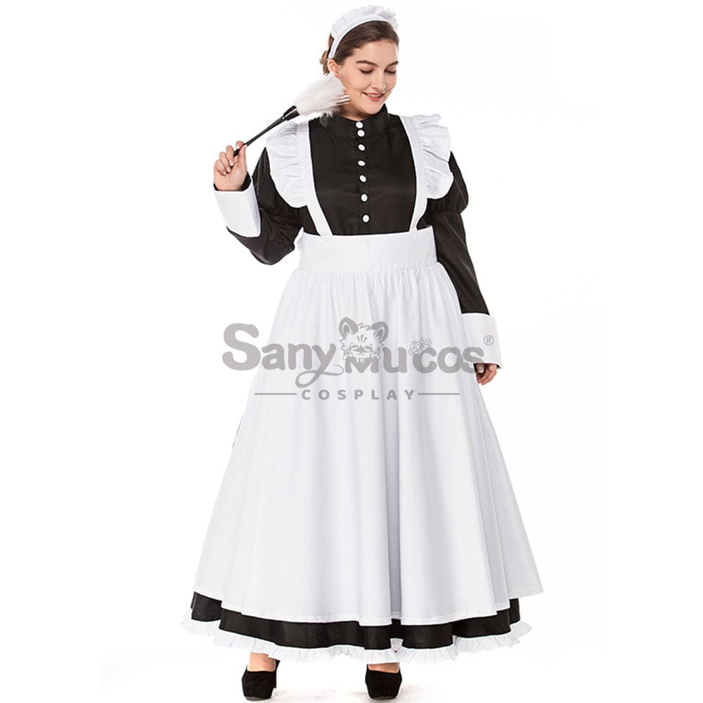 【In Stock】Halloween Cosplay Maid Cafe Dress Costume Plus Size Costumes