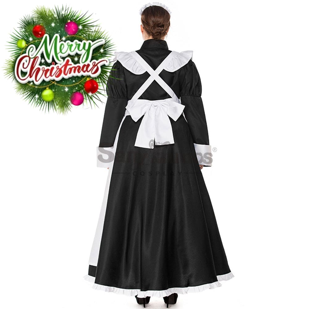 【In Stock】Halloween Cosplay Maid Cafe Dress Costume Plus Size Costumes