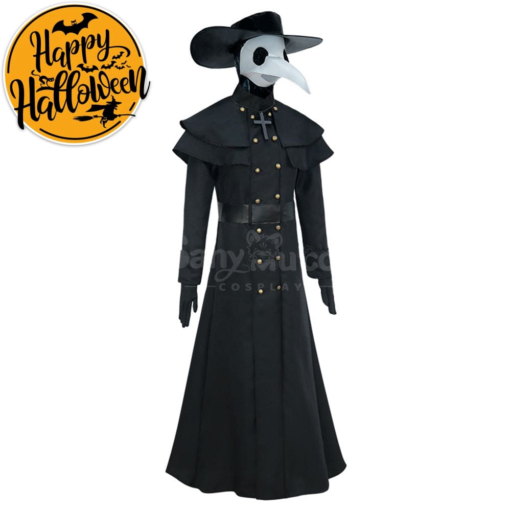 【In Stock】Halloween Cosplay Medieval Black Death Doctor Costume Costumes