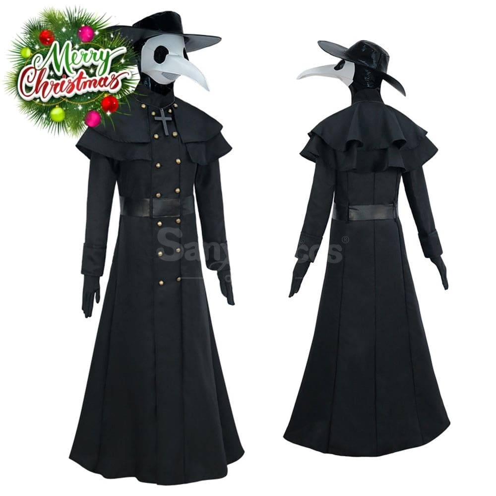 【In Stock】Halloween Cosplay Medieval Black Death Doctor Costume Costumes