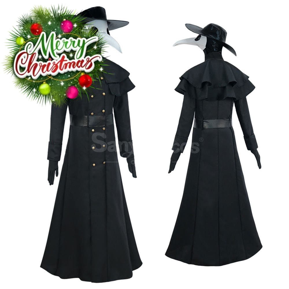 【In Stock】Halloween Cosplay Medieval Black Death Doctor Costume Costumes