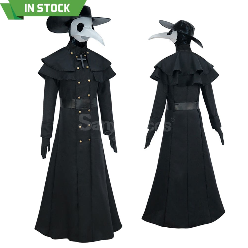 【In Stock】Halloween Cosplay Medieval Black Death Doctor Costume Costumes