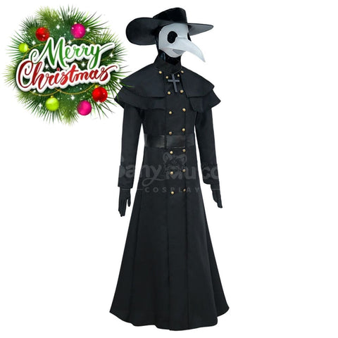 【In Stock】Halloween Cosplay Medieval Black Death Doctor Costume Costumes