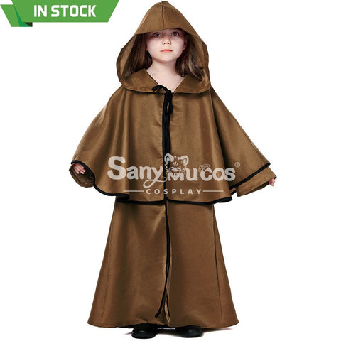 【In Stock】Halloween Cosplay Medieval Cape Costume Kid Size Brown / Xs Costumes