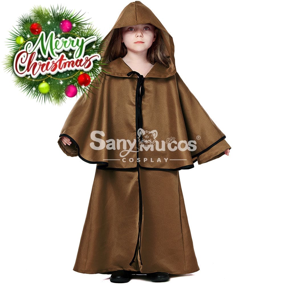 【In Stock】Halloween Cosplay Medieval Cape Costume Kid Size Brown / Xs Costumes