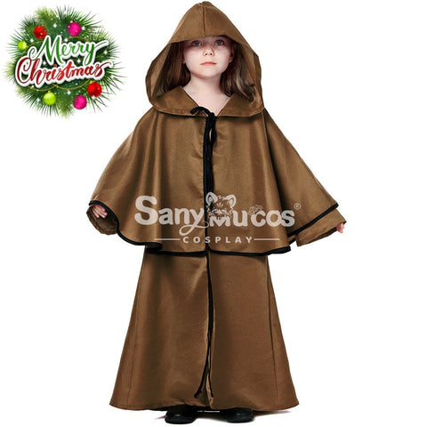 【In Stock】Halloween Cosplay Medieval Cape Costume Kid Size Brown / Xs Costumes