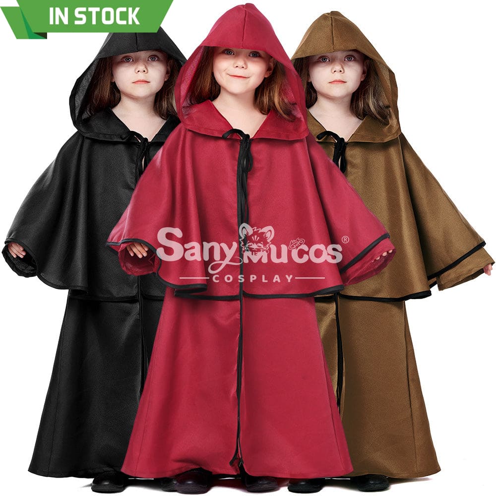 【In Stock】Halloween Cosplay Medieval Cape Costume Kid Size Costumes