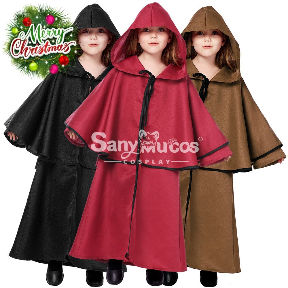 【In Stock】Halloween Cosplay Medieval Cape Costume Kid Size Costumes