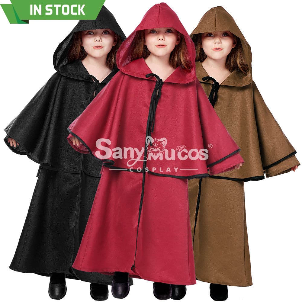 【In Stock】Halloween Cosplay Medieval Cape Costume Kid Size Costumes