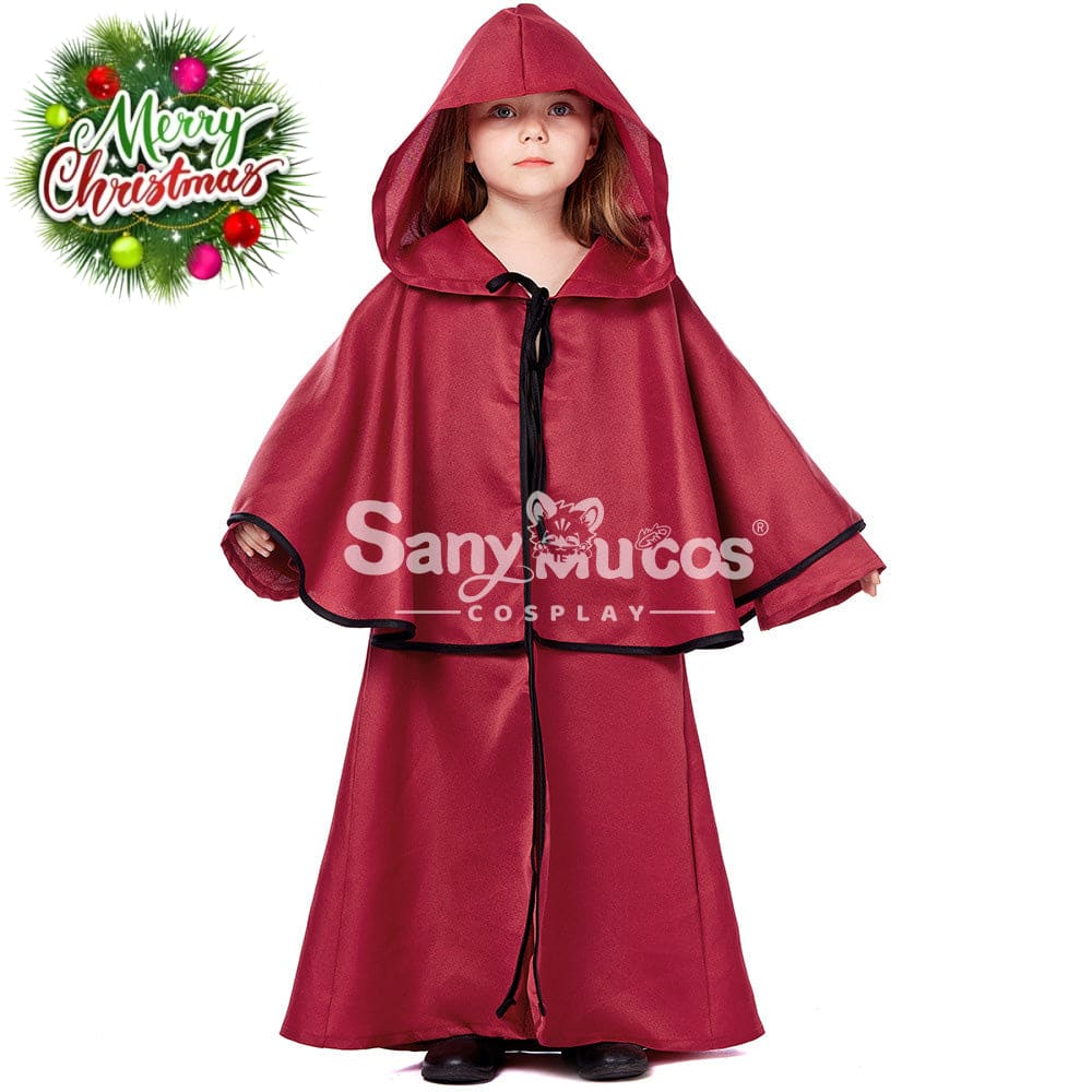 【In Stock】Halloween Cosplay Medieval Cape Costume Kid Size Red / Xs Costumes