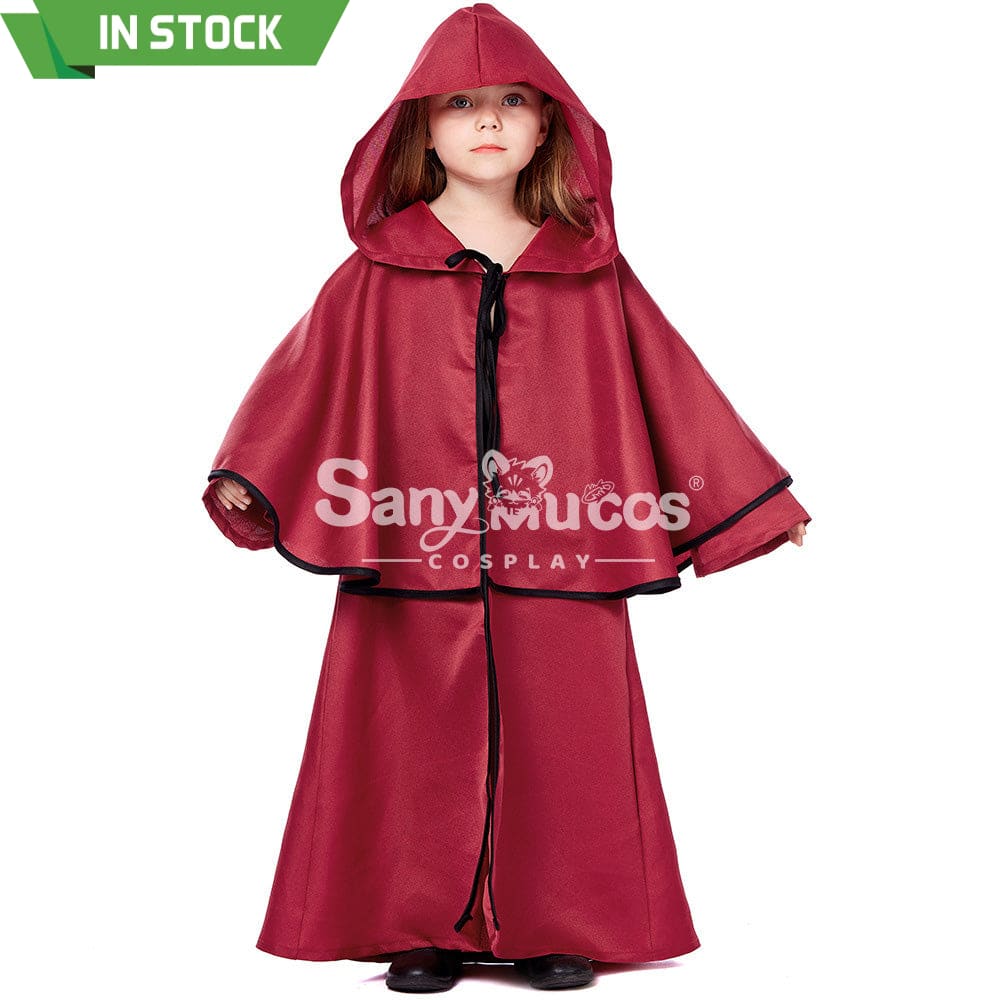 【In Stock】Halloween Cosplay Medieval Cape Costume Kid Size Red / Xs Costumes