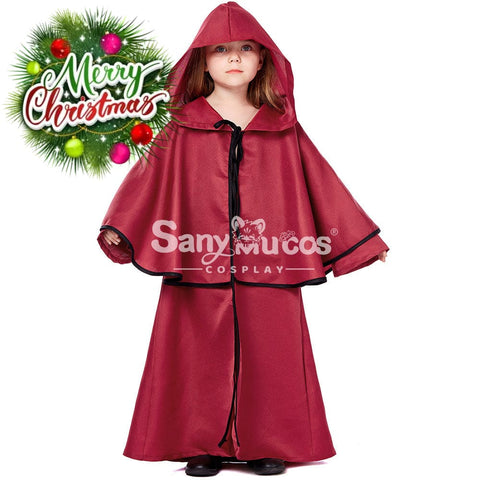 【In Stock】Halloween Cosplay Medieval Cape Costume Kid Size Red / Xs Costumes