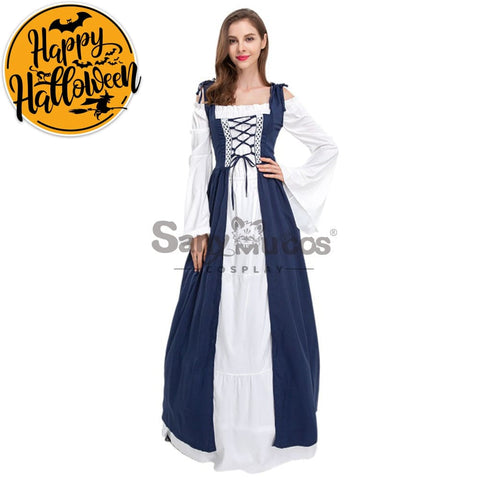 【In Stock】Halloween Cosplay Medieval Dress Costume Blue / S Costumes