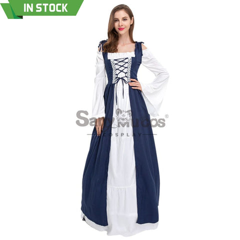 【In Stock】Halloween Cosplay Medieval Dress Costume Blue / S Costumes