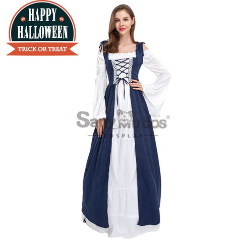 【In Stock】Halloween Cosplay Medieval Dress Costume Blue / S Costumes