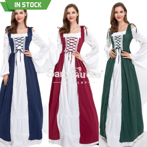 【In Stock】Halloween Cosplay Medieval Dress Costume Costumes